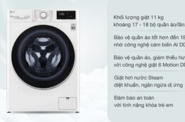 4 công nghệ hiện đại có trên máy giặt LG FV1411S5W 11kg