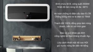 Bình Nóng Lạnh Ariston Slim2 30Lux-D AG+ Wifi 30 Lít