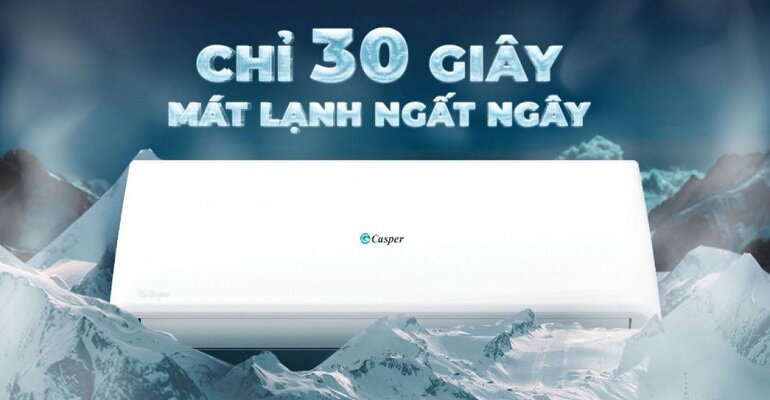 Điều hòa Casper SC-12FS33 làm lạnh cực nhanh chỉ trong 30 giây