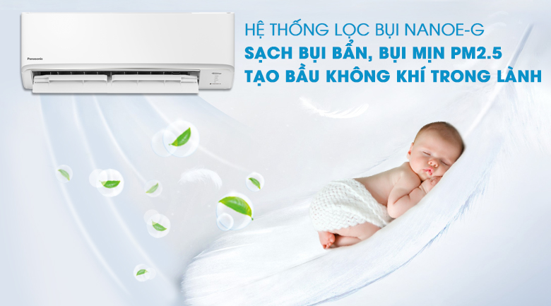 Điều hòa Panasonic YZ12WKH-8 2 chiều như một chiếc máy lọc không khí giúp bảo vệ sức khỏe cho người dùng