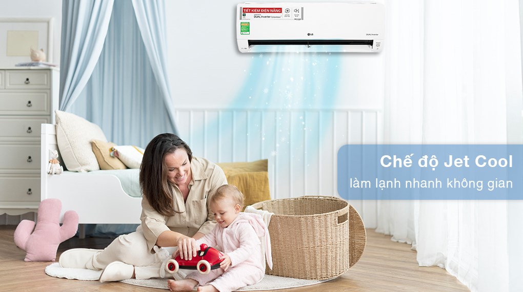 Điều hòa LG V13APH2 Inverter làm lạnh nhanh chóng, tiết kiệm điện vượt trội