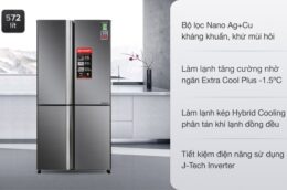 Khám phá những ưu điểm khiến tủ lạnh Sharp SJ-FX640V-SL 572 lít được ưa chuộng