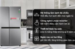 Những lý do nên chọn mua tủ lạnh LG GR-B257JDS Inverter cho gia đình