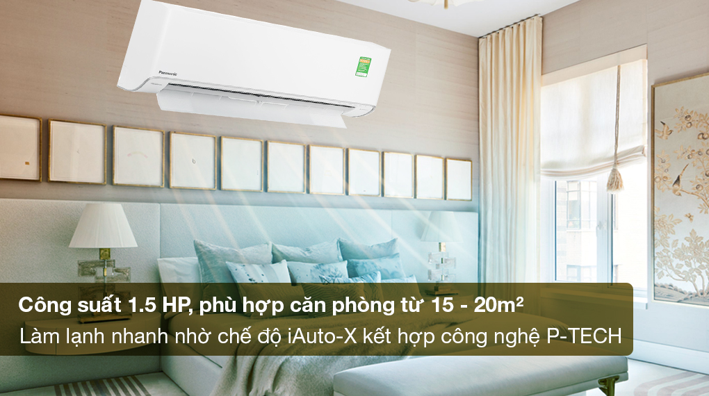 Điều hòa Panasonic CU/CS-XU12ZKH-8 12000BTU làm mát không gian nhanh chóng, tiết kiệm điện