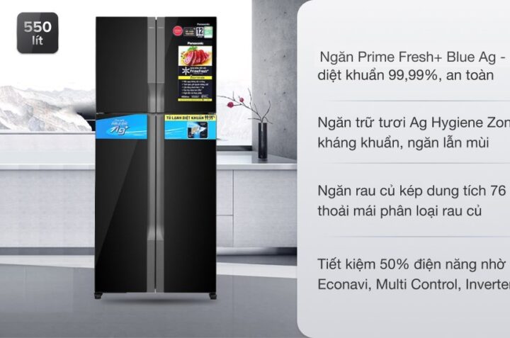 Những ưu điểm tuyệt vời của tủ lạnh Panasonic NR-DZ601VGKV 550 Lít