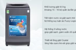 Những lý do máy giặt Casper WT-95N68BGA được ưa chuộng