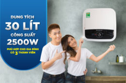 TOP 3 bình nóng lạnh Ariston 30 lít cho gia đình dưới 5 thành viên