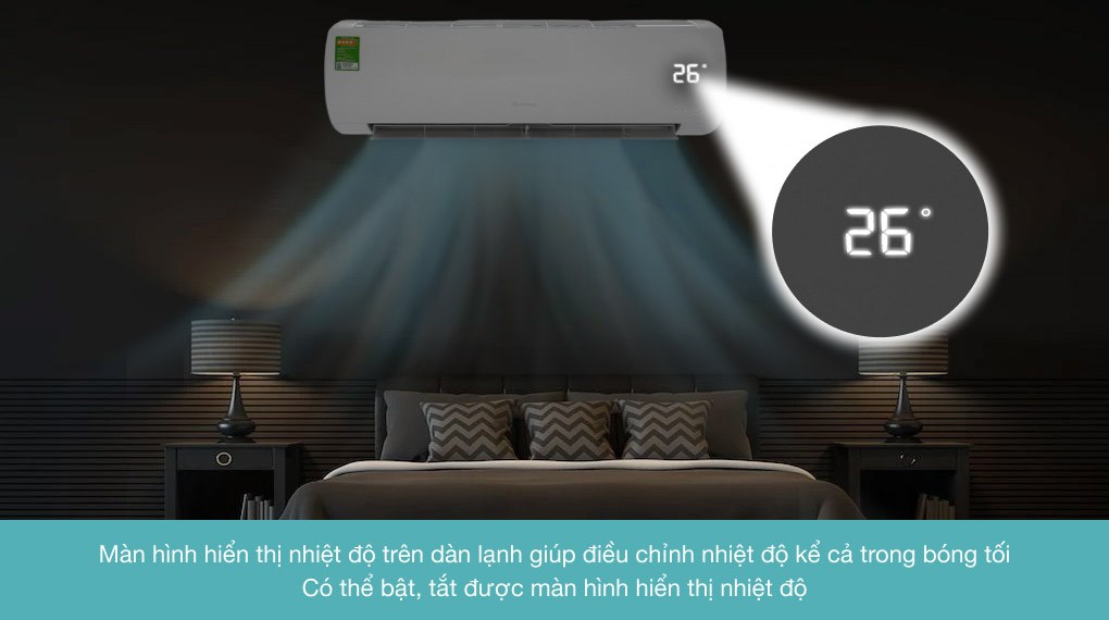 Điều hòa Gree GWC09FB-K6D9A1W 9000BTU thiết kế đẹp mắt, phù hợp với đa dạng phong cách nội thất