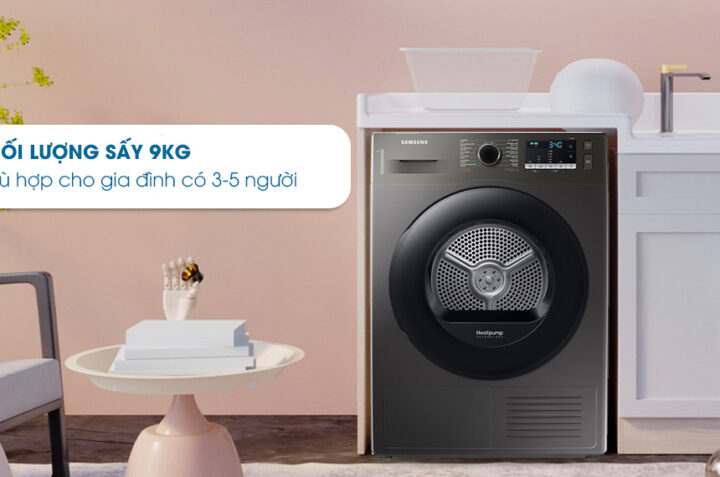 Máy sấy Samsung DV90TA240AX/SV 9kg: Sự lựa chọn tuyệt vời cho gia đình vào mùa mưa