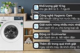 Những lý do máy giặt Electrolux EWF1024D3WB 10kg được yêu thích