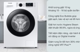 Tổng hợp những công nghệ hiện đại có trên máy giặt Samsung WW10TA046AE/SV 10kg