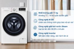 Ưu điểm vượt trội của máy giặt LG FV1411S4WA 11kg