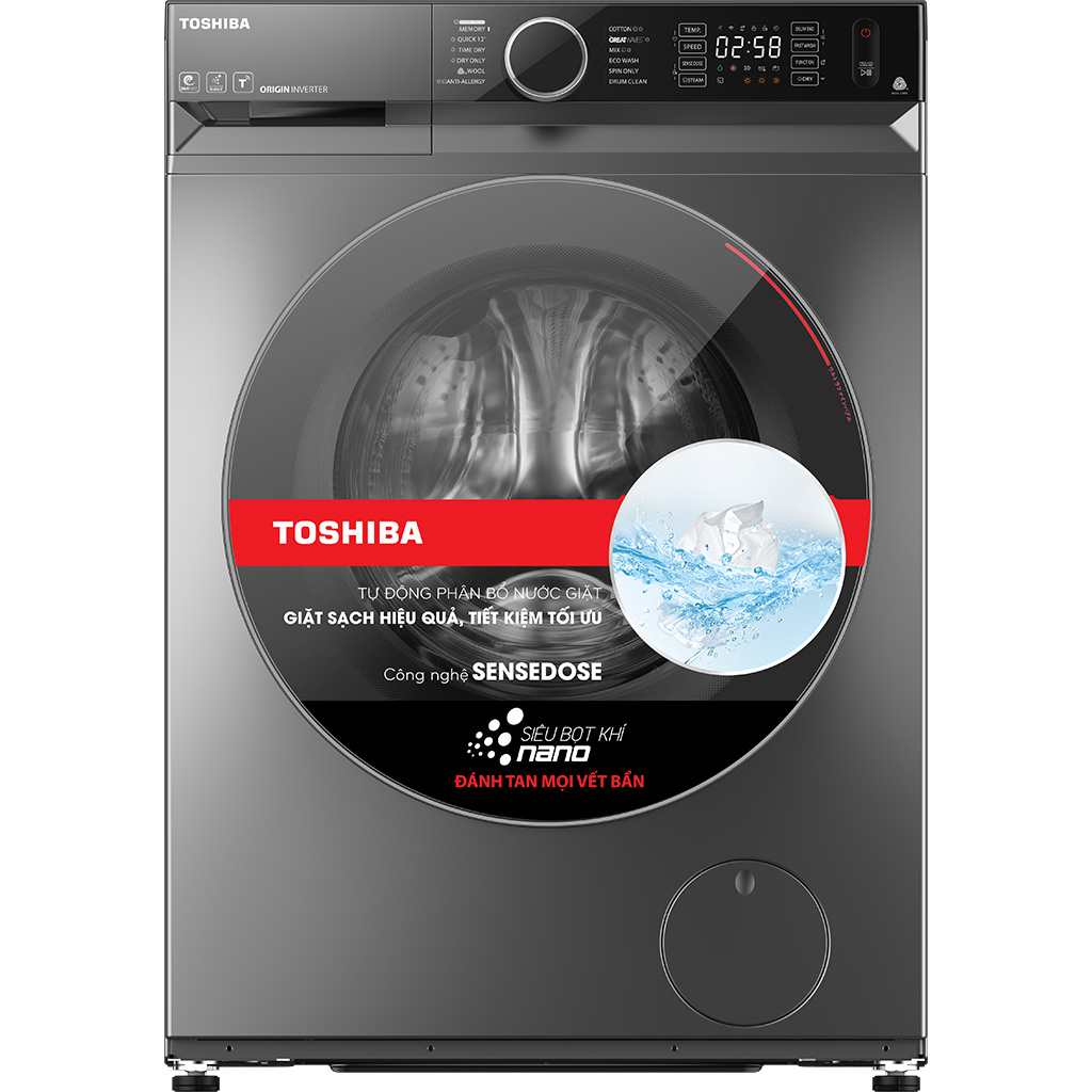 Máy Giặt Sấy Toshiba Inverter TWD-BM115GF4V(SK) 10.5Kg Sấy 7Kg - Điện ...