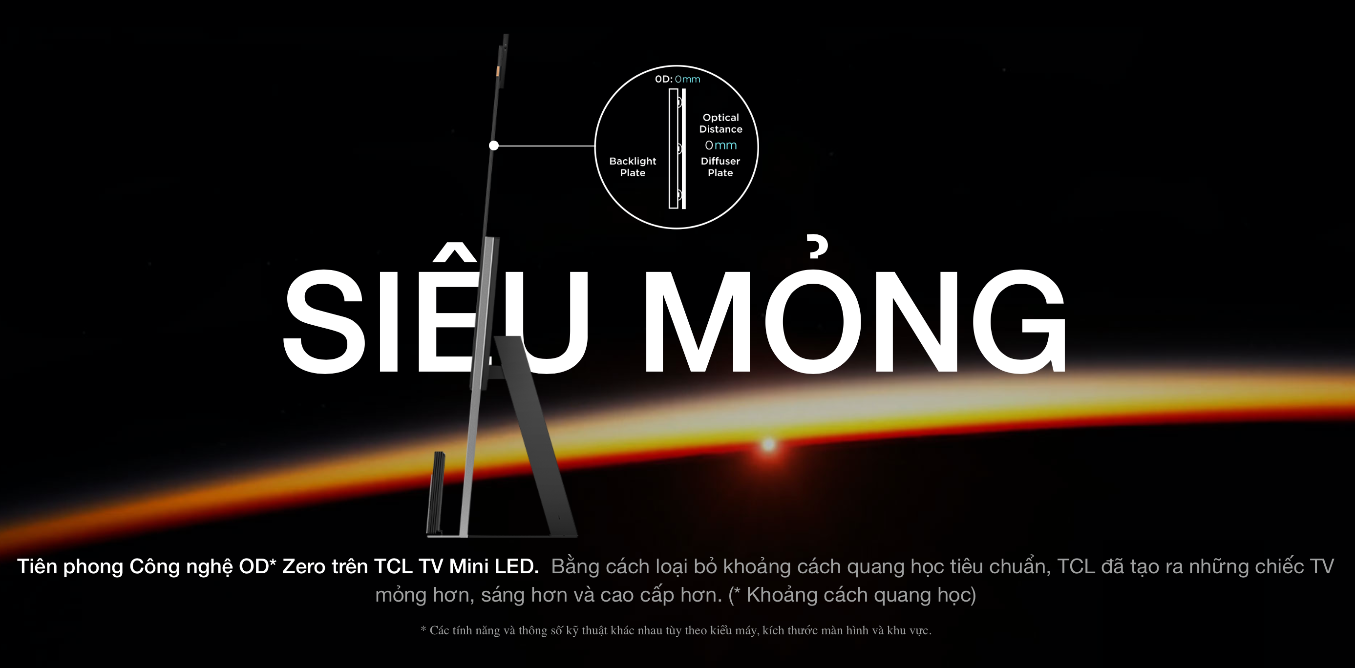 Công nghệ OD Zero tạo ra những chiếc TV TCL siêu mỏng