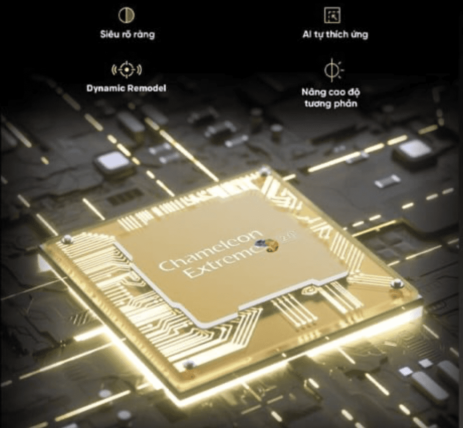 Chip Chameleon Extreme 2.0 tích hợp trong TV với khả năng tự điều chỉnh chất lượng hình ảnh