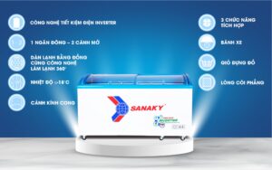 Tủ đông Sanaky VH-6899K3 437 lít inverter