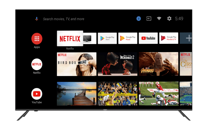 Kho ứng dụng giải trí của TV aqua