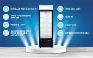 Tủ Đông Đứng Sanaky VH-768K Dàn Đồng 590 Lít