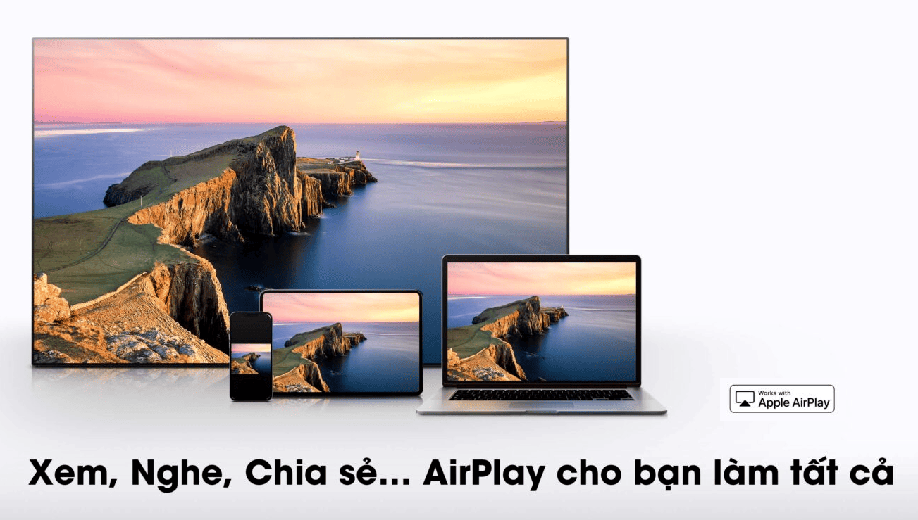 công nghệ airplay tích hợp trên tv toshiba