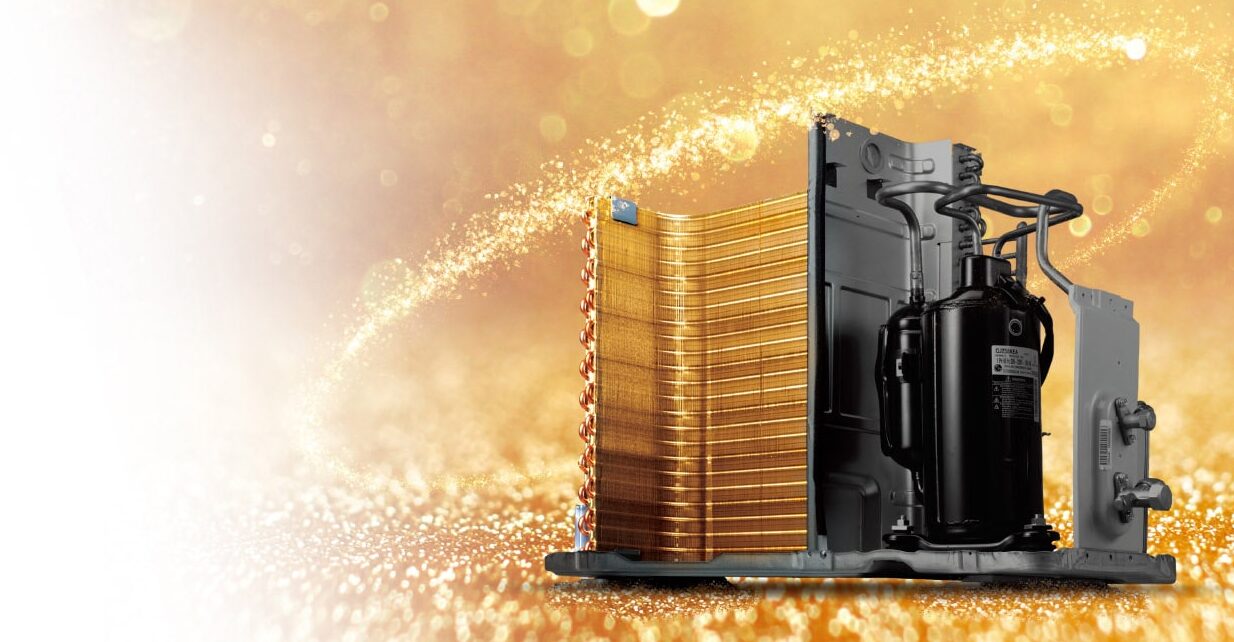 dàn tản nhiệt mạ vàng