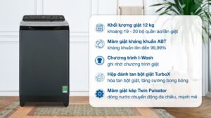 Máy Giặt Aqua 12Kg AQW-FR120HT.BK