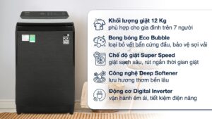Máy Giặt Samsung Inverter 12Kg WA12CG5745BV/SV