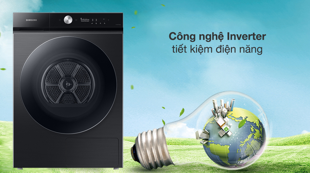 Máy sấy Samsung bơm nhiệt Bespoke AI 17 kg DV17B9750CV/SV