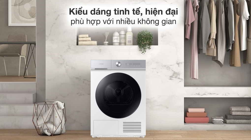 Máy Sấy Samsung Bơm Nhiệt Bespoke AI 9Kg DV90BB9440GH/SV