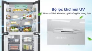 Tủ Lạnh Samsung Inverter BESPOKE 4 Cánh Multidoor RF60A91R177/SV 599 Lít