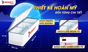 Tủ đông Sanaky 1500 lít 1 Ngăn Đông VH-1799HY