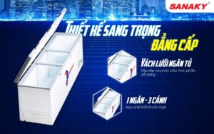 Tủ Đông Sanaky VH-1199HYK 1 Ngăn 3 Cánh 1100 Lít