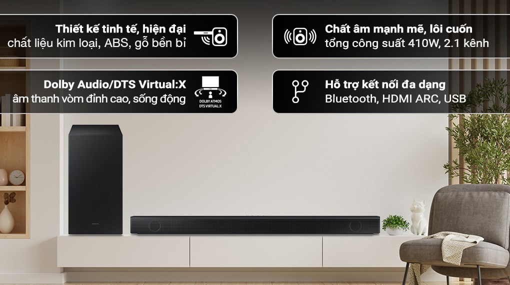 Bộ Loa Thanh Samsung HW-B550/XV 410W