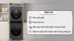 Máy Giặt Sấy LG Inverter WashTower Giặt 14Kg Sấy 10Kg WT1410NHB