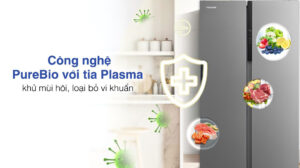 Tủ Lạnh Toshiba Side By Side Inverter 460 Lít GR-RS600WI-PMV(49)-SL