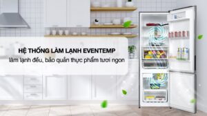 Tủ Lạnh Electrolux Inverter 2 Cánh 335 lít EBB3702K-A