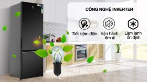 Tủ Lạnh Electrolux Inverter 2 cánh 335 lít EBB3702K-H