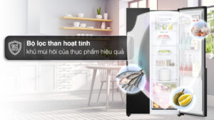 Tủ Lạnh LG Inverter Side By Side 519 Lít GR-B256BL