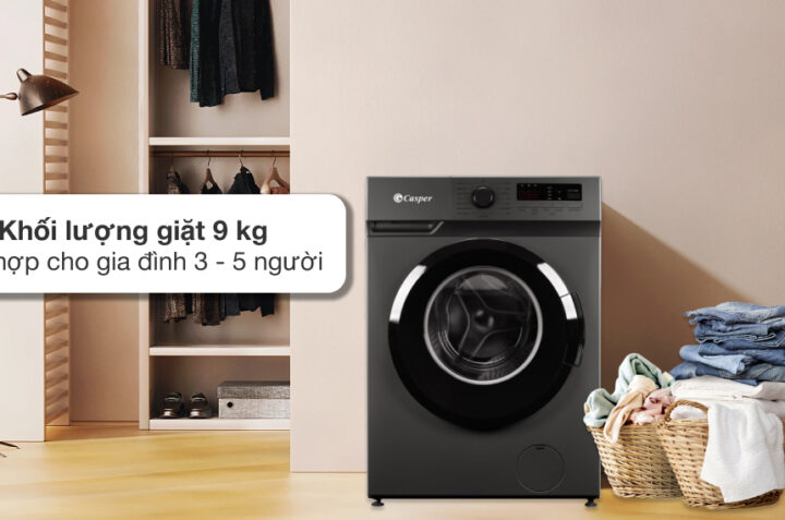 Lý do gì khiến máy giặt Casper WF-9VG1 9kg được ưa chuộng?