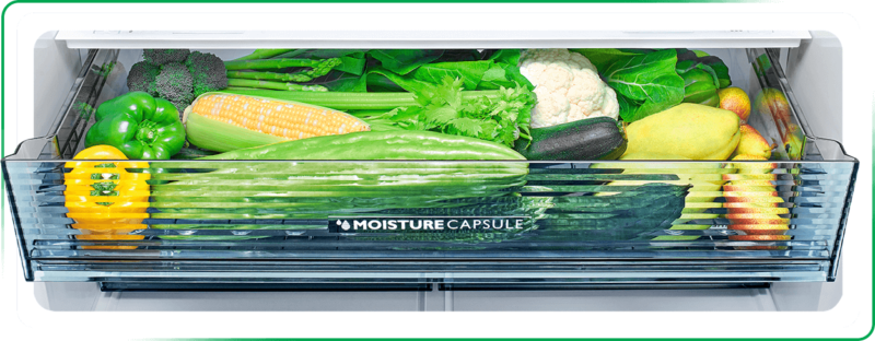 ngăn chứa rau củ Moisture Capsure có điều chỉnh độ ẩm
