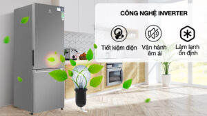 Tủ Lạnh Electrolux Inverter 2 Cánh 308 lít EBB3402K-A