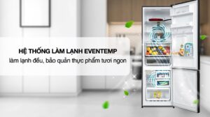 Tủ Lạnh Electrolux Inverter 2 cánh 335 lít EBB3762K-H