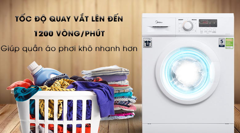 Máy giặt Midea vắt khô hơn