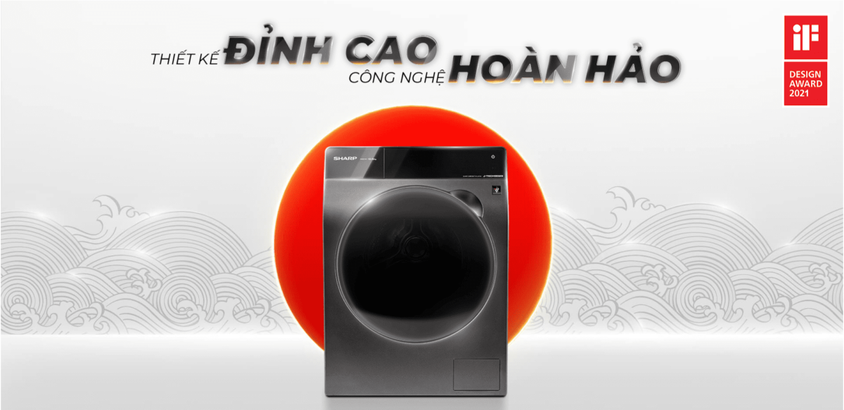 Thiết kế đỉnh cao từ máy giặt Sharp