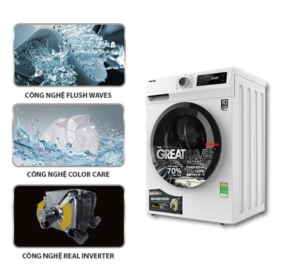 Máy giặt Toshiba Tích hợp 3 công nghệ tiên tiến
