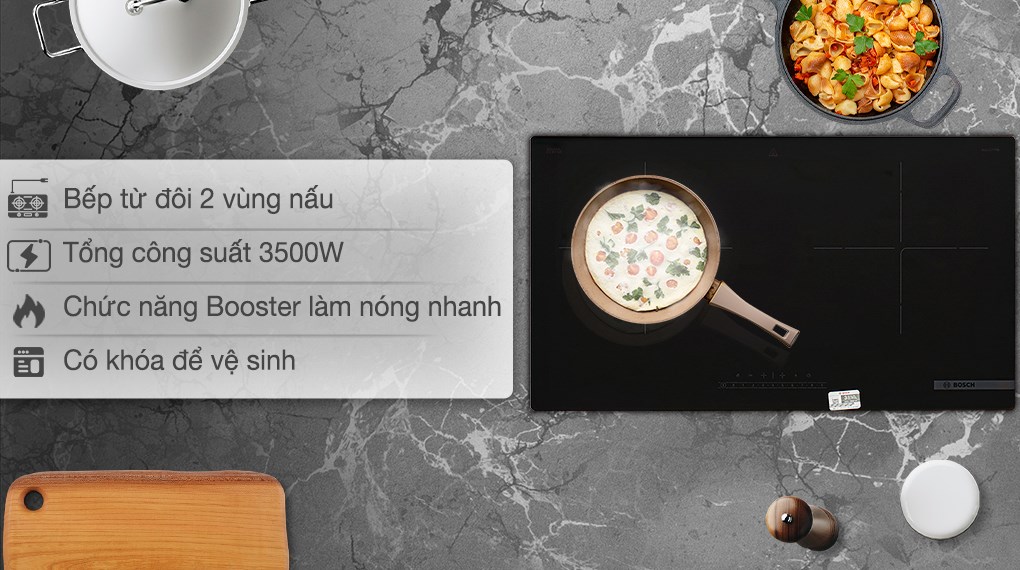 Bếp Từ Bosch PUJ631BB5E 3 Vùng Nấu Serie 4