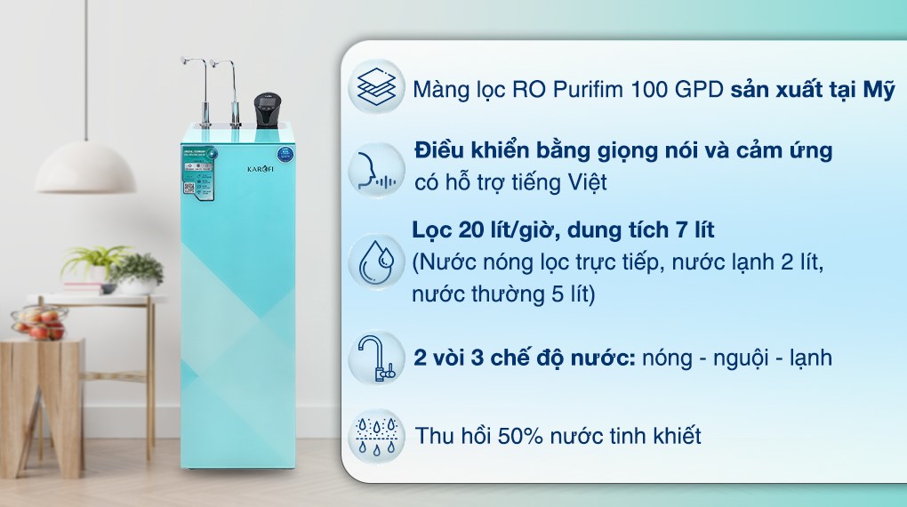 Máy Lọc Nước Nóng Lạnh Karofi KAD-N91 10 Lõi