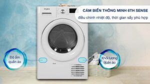 Máy Sấy Whirlpool Ngưng Tụ FreshCare+ 8Kg FFTCM118XBEE