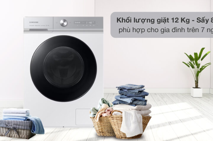 Những lợi ích tuyệt vời máy giặt sấy Samsung WD12BB944DGH/SV 12kg mang lại