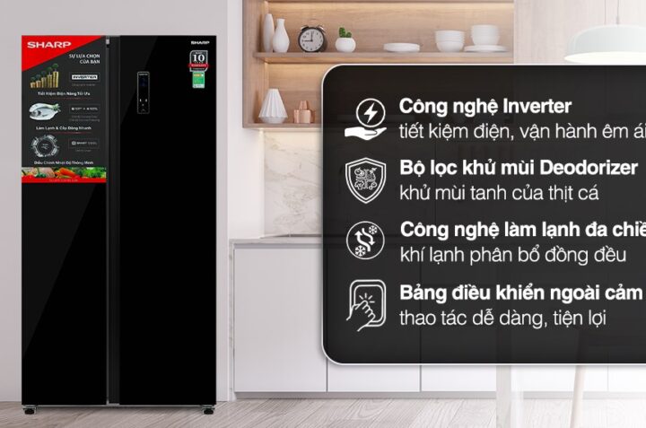 Tổng hợp những công nghệ hiện đại có trên tủ lạnh Sharp SJ-SBX440VG-BK