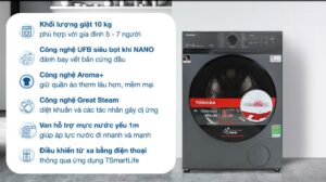 Máy Giặt Toshiba Inverter 9.5Kg TW-T21BU105UWV(MG)